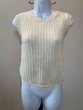 Miou Muse Top Lightweight Knit Sleeveless Size M